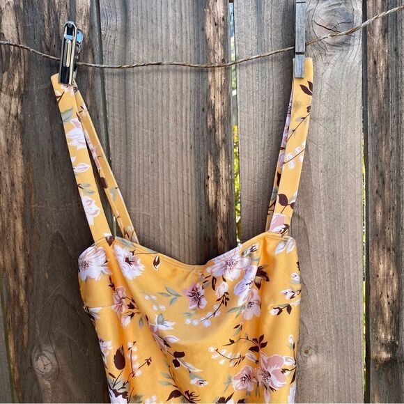 Faithfull the Brand PHOEBE ONE PIECE POMELINE YELLOW BATHING SUIT sz S NWT - Picture 4 of 10